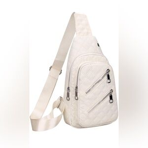 Brand New Elegant Ivory Quilted Women's Bag